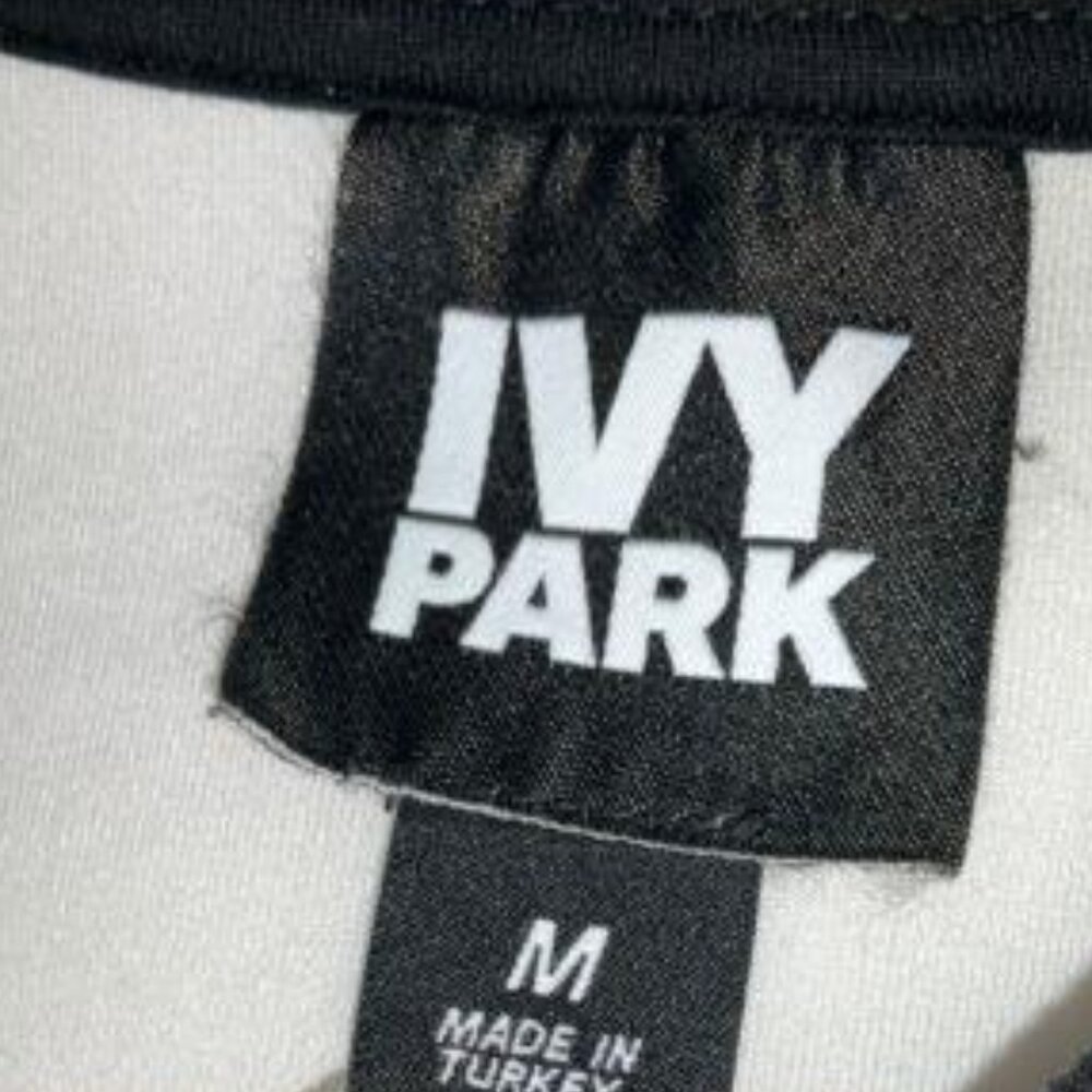 NWT Ivy Park Neoprene white and black sweatshirt Size M - Picture 7 of 10
